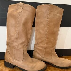 Classic Tan Leather Heeled Boots